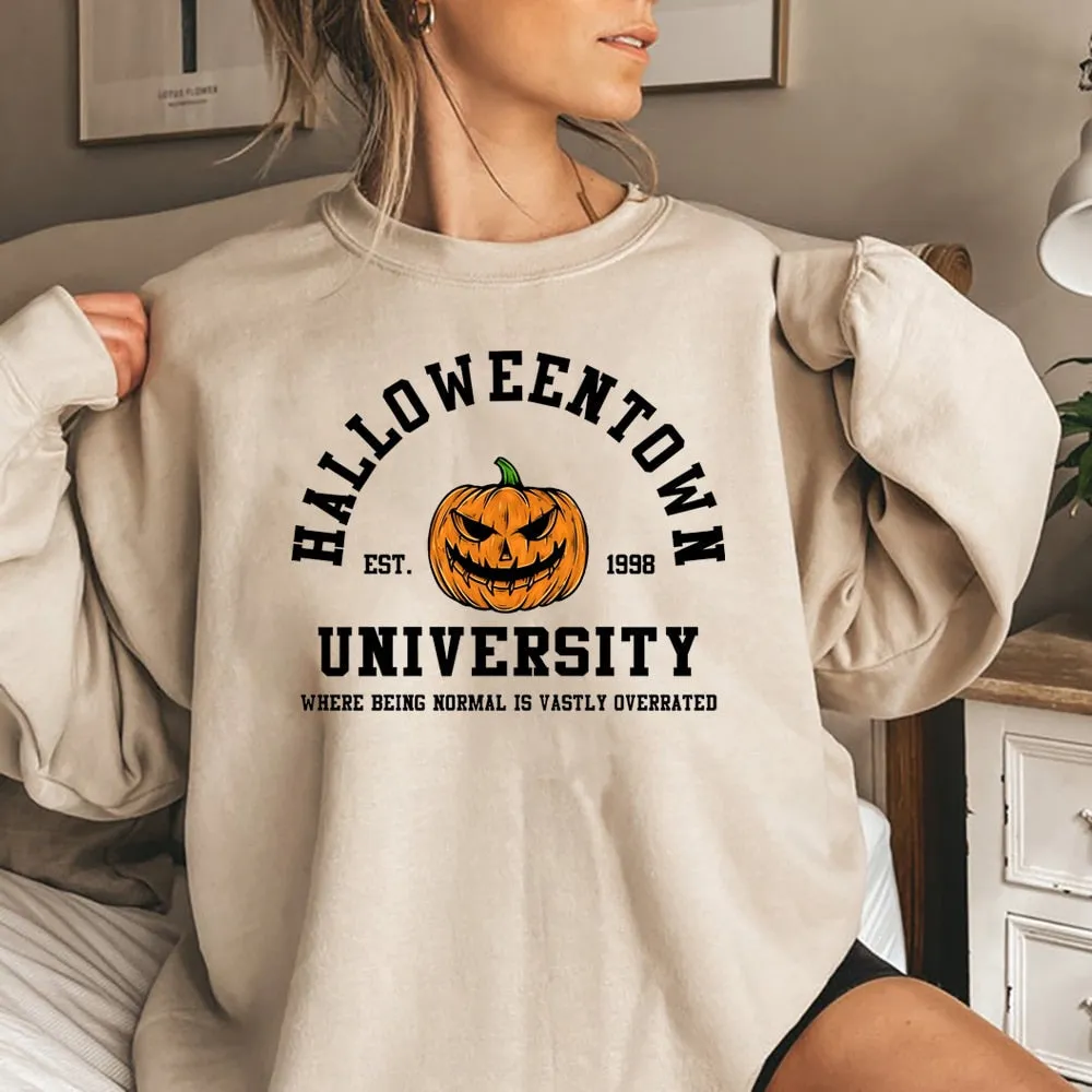 Women's Retro Halloweentown University Jumper | Ideal for Autumn/Winter