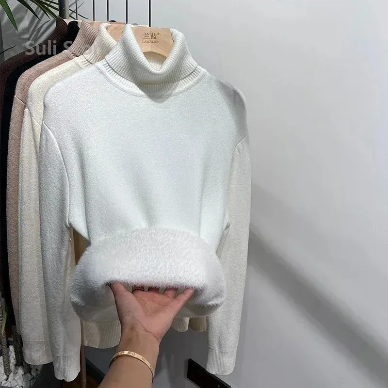 Women's Soft Wool Fleece Turtleneck Jumper | Ideal for Autumn/Winter