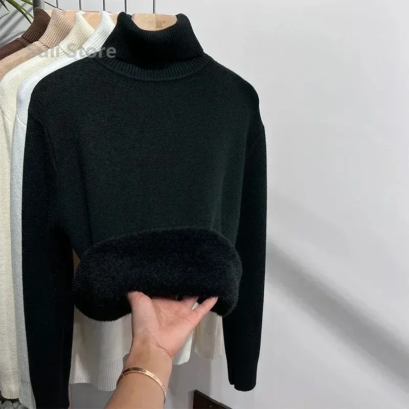 Women's Soft Wool Fleece Turtleneck Jumper | Ideal for Autumn/Winter