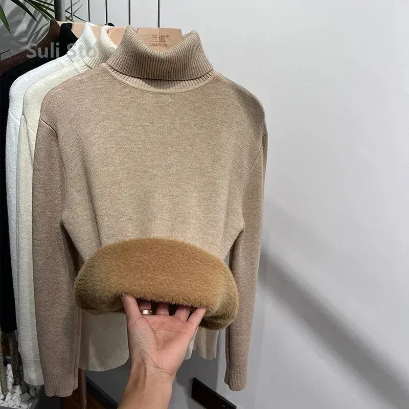 Women's Soft Wool Fleece Turtleneck Jumper | Ideal for Autumn/Winter